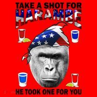 Take A Shot For Harambe Santa Hat thumb 1