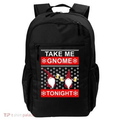 Take Me Gnome Tonight Ugly Christmas Backpack