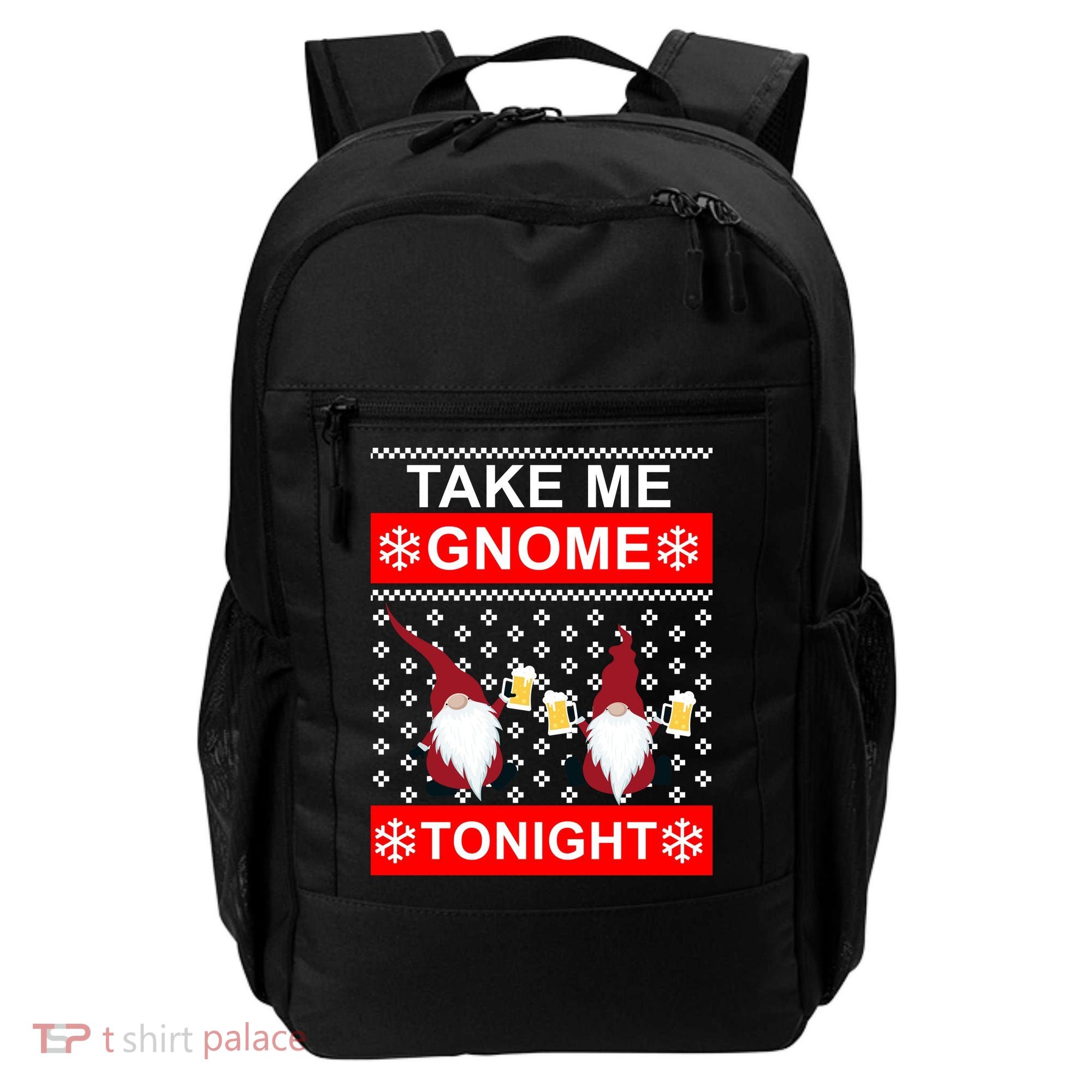 Take Me Gnome Tonight Ugly Christmas Backpack