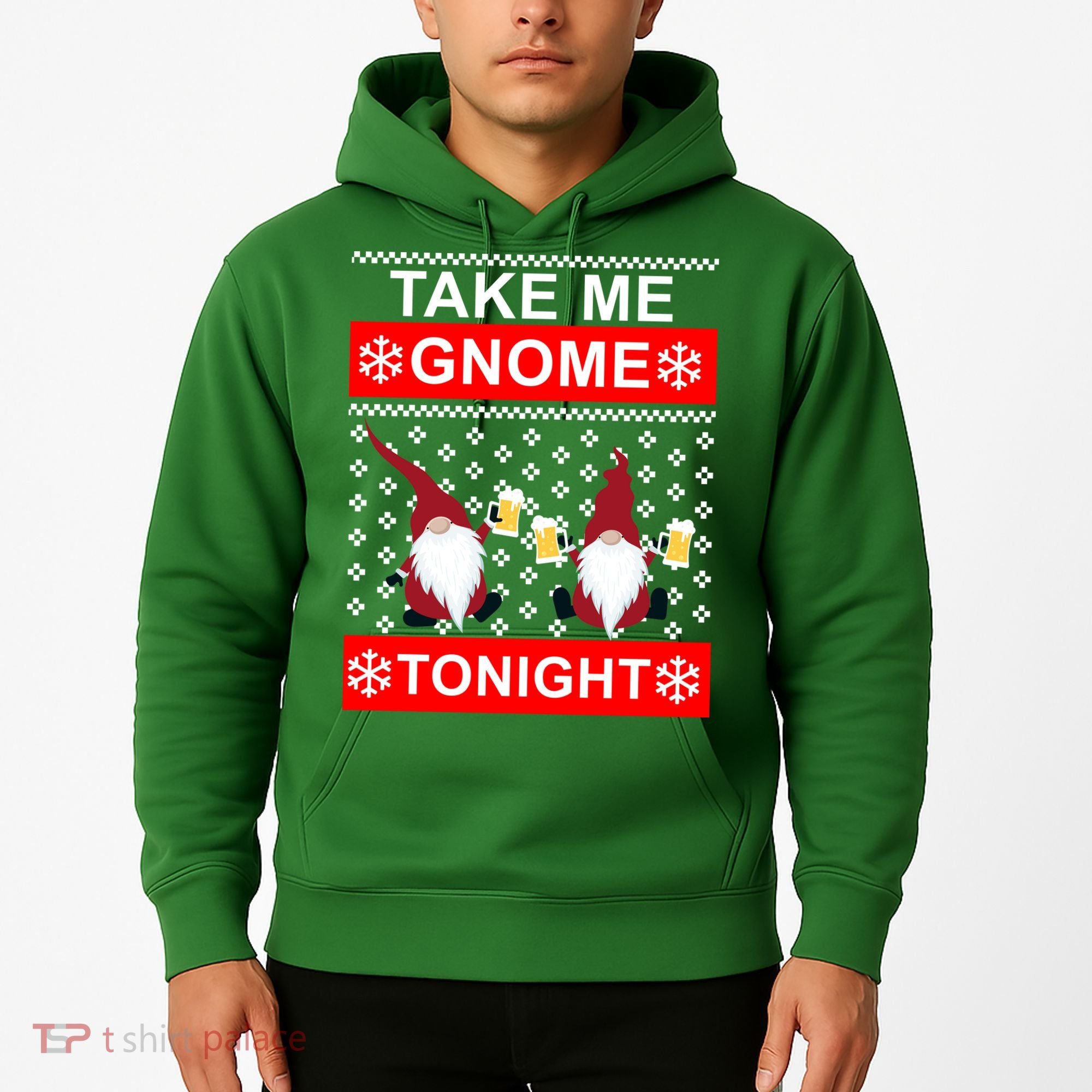 Take Me Gnome Tonight Ugly Christmas Hoodie