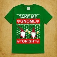 Take Me Gnome Tonight Ugly Christmas T-Shirt thumb 5