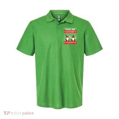 Take Me Gnome Tonight Ugly Christmas Polo