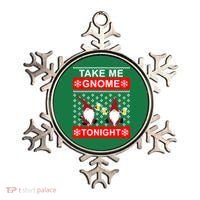 Take Me Gnome Tonight Ugly Christmas Ornament thumb 0