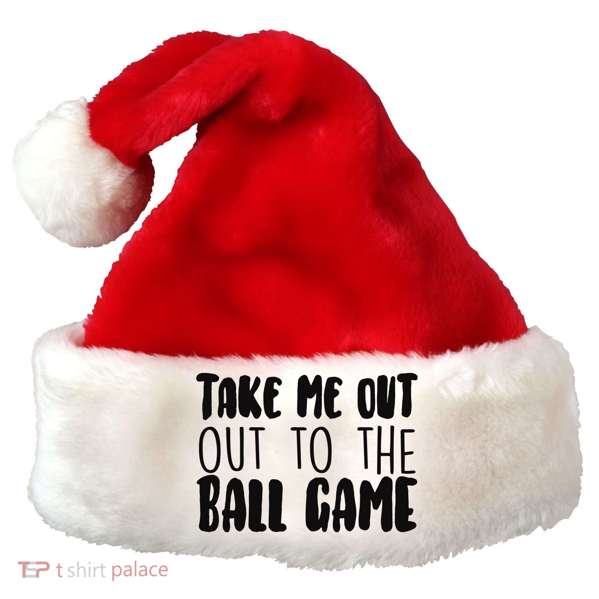 Take Me Out To The Ball Game Santa Hat