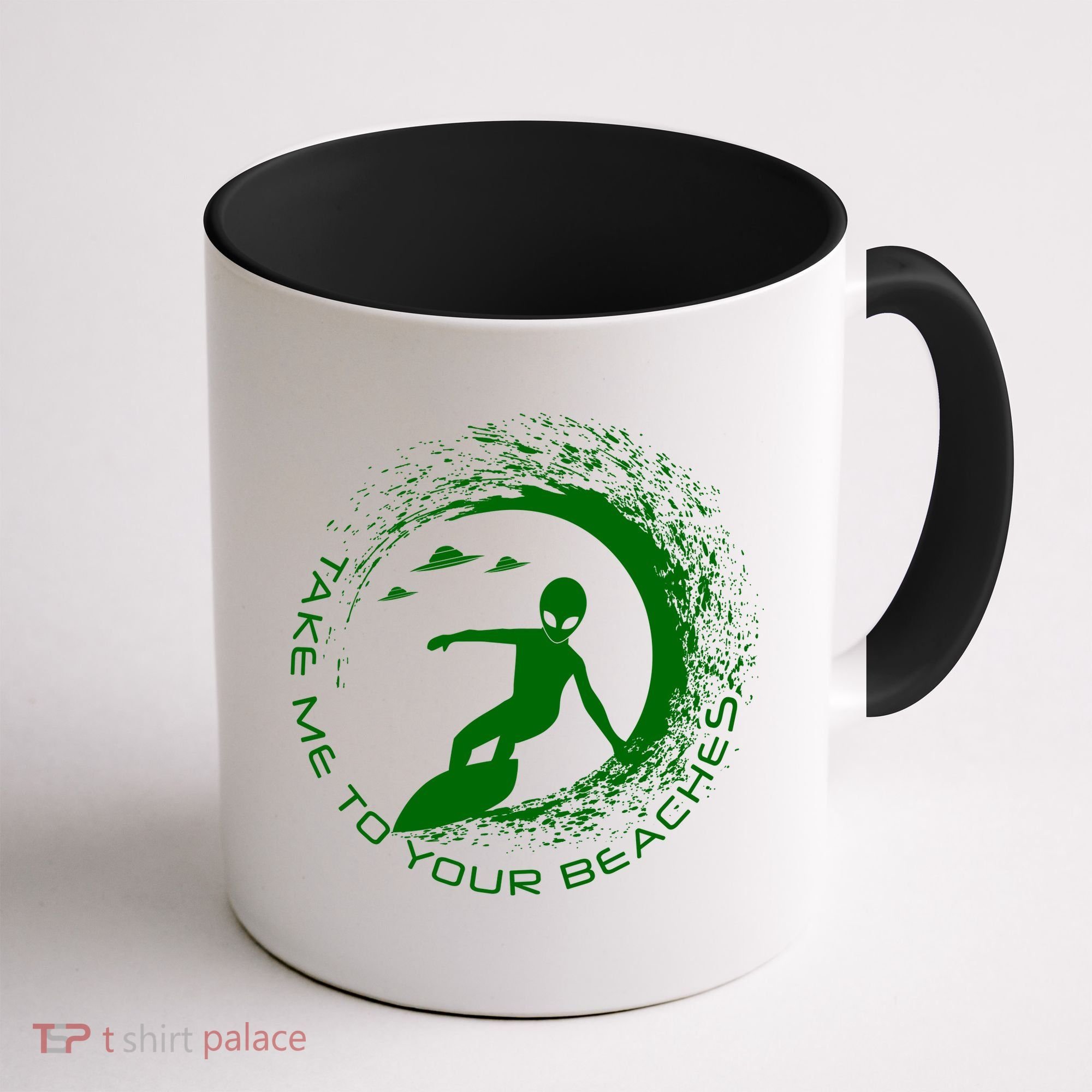 Take Me To Your Beaches Alien Coffee Mug