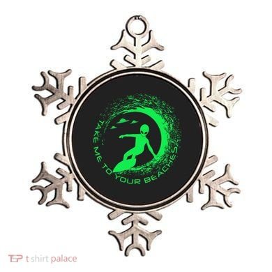 Take Me To Your Beaches Alien Ornament