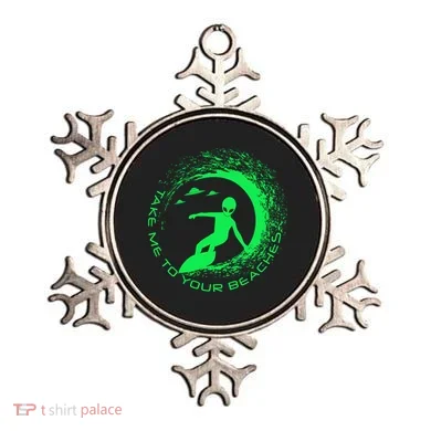 Take Me To Your Beaches Alien Ornament