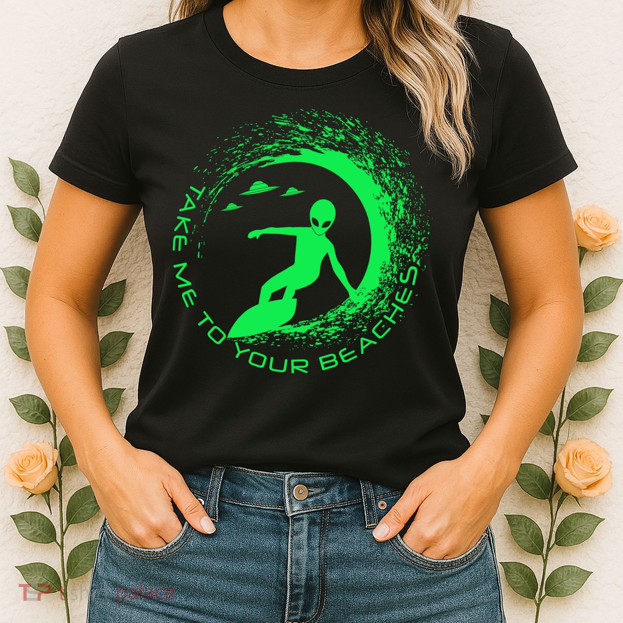 Take Me To Your Beaches Alien Women's T-Shirt