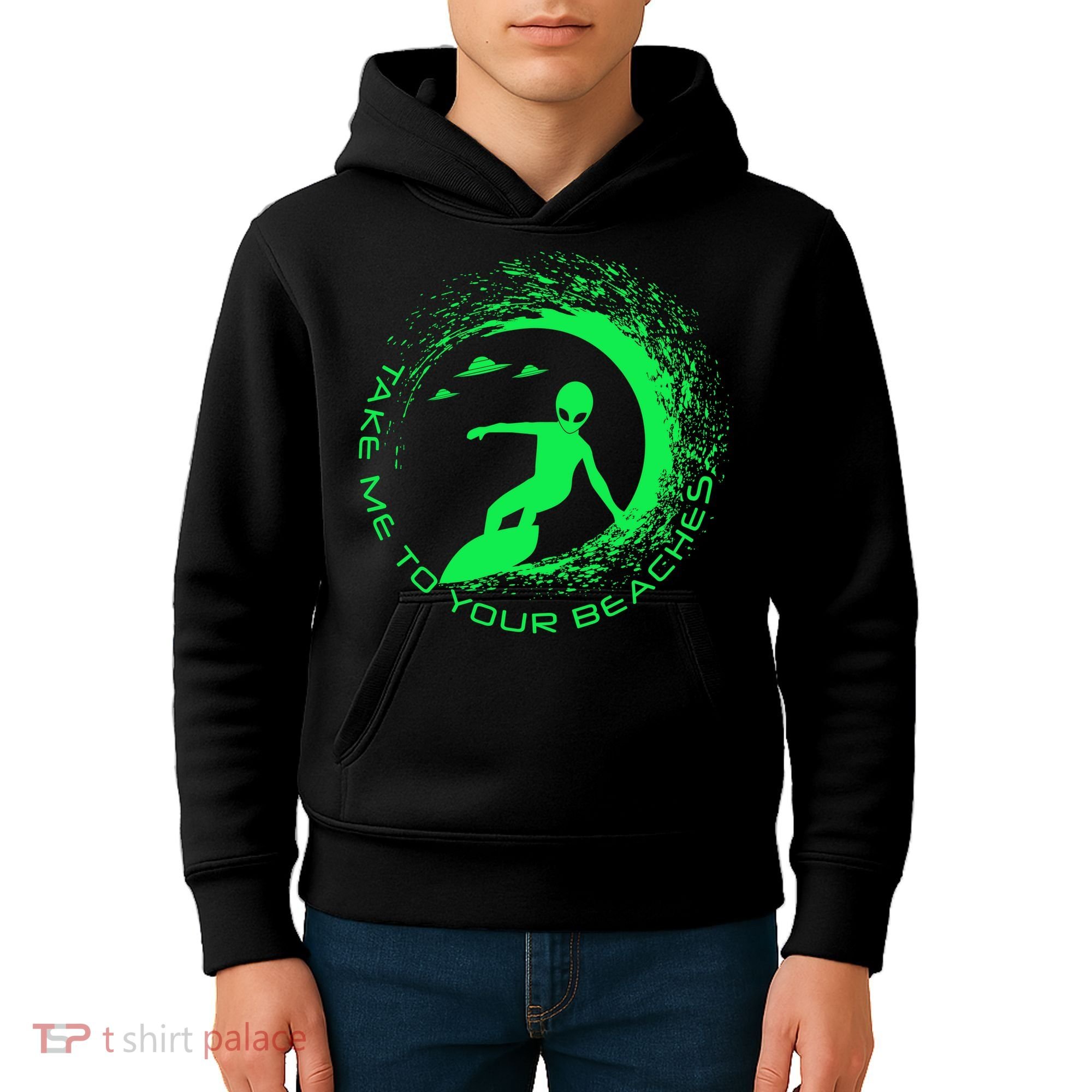 Take Me To Your Beaches Alien Kids Hoodie