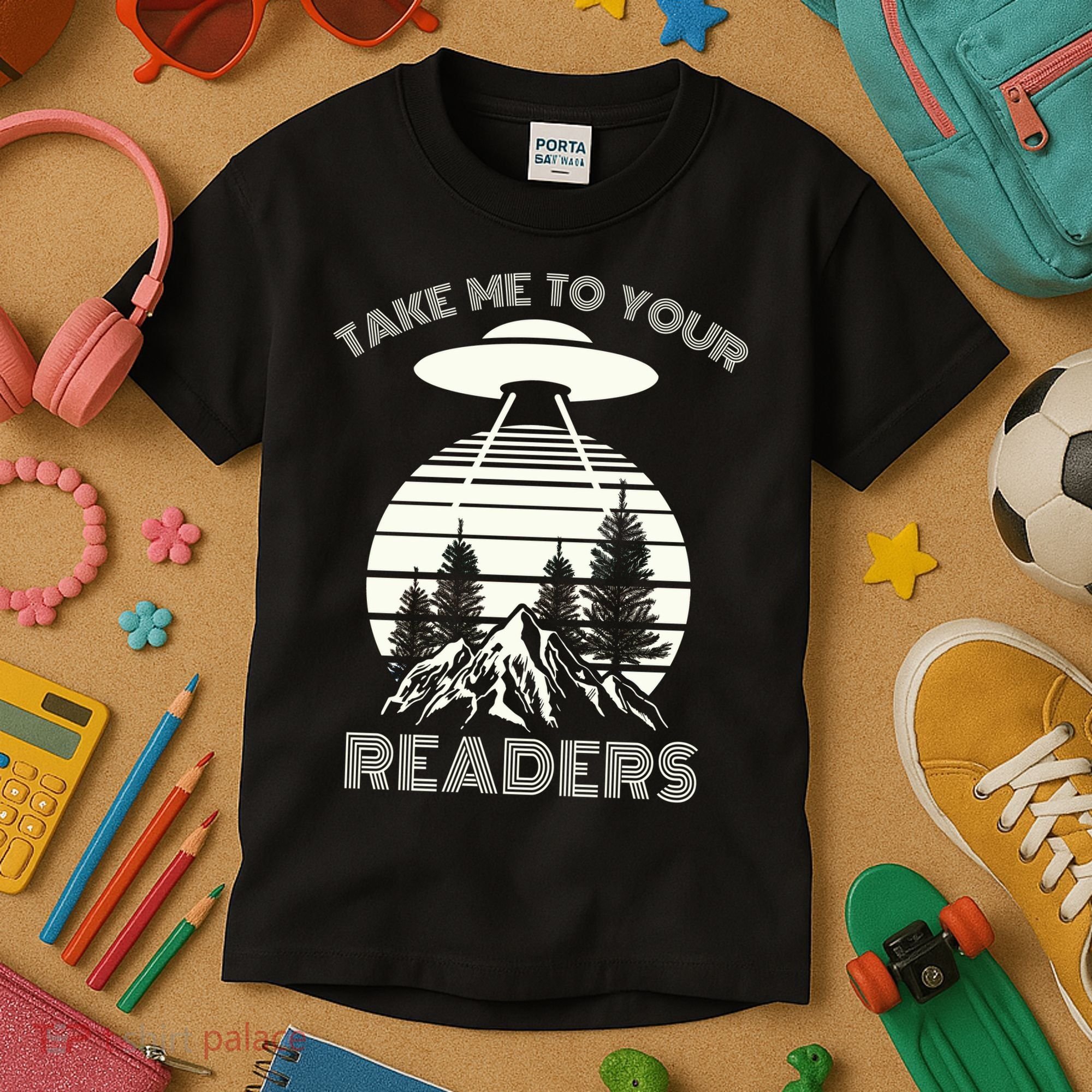 Take Me To Your Readers Kids T-Shirt
