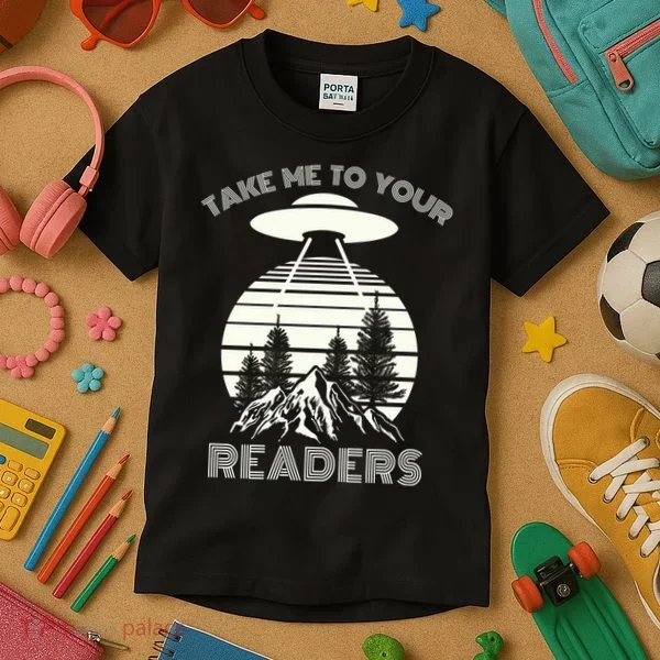 Take Me To Your Readers Kids T-Shirt