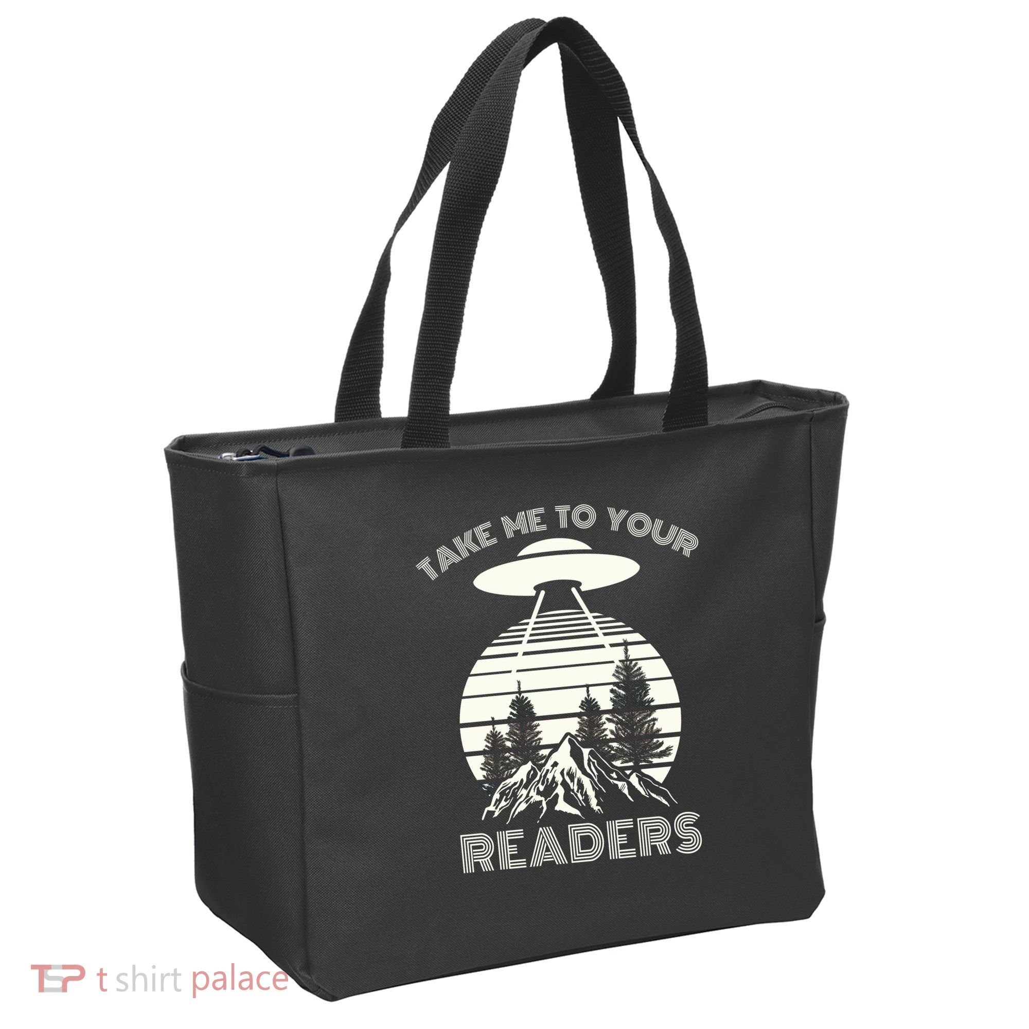 Take Me To Your Readers Tote Bag