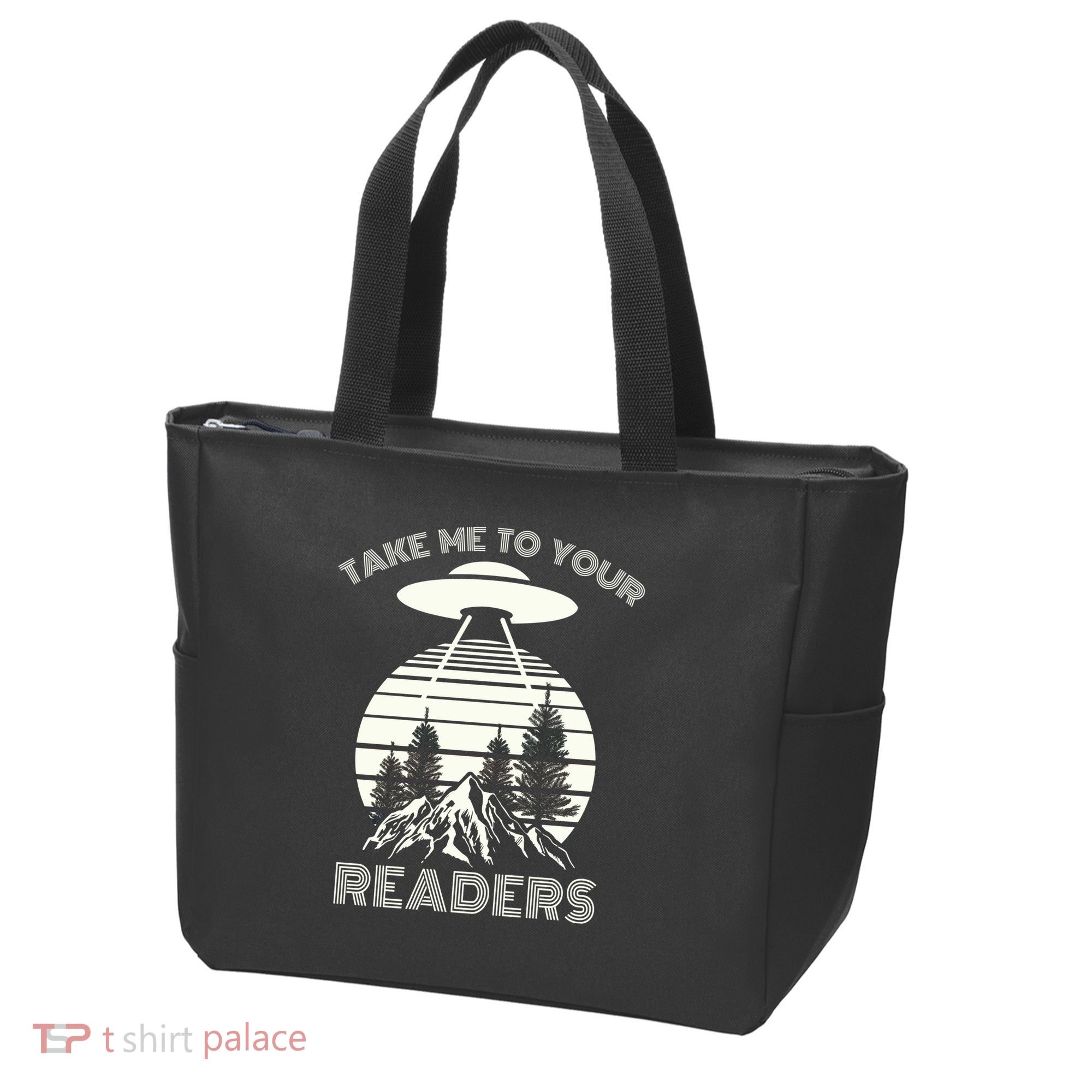 Take Me To Your Readers Tote Bag