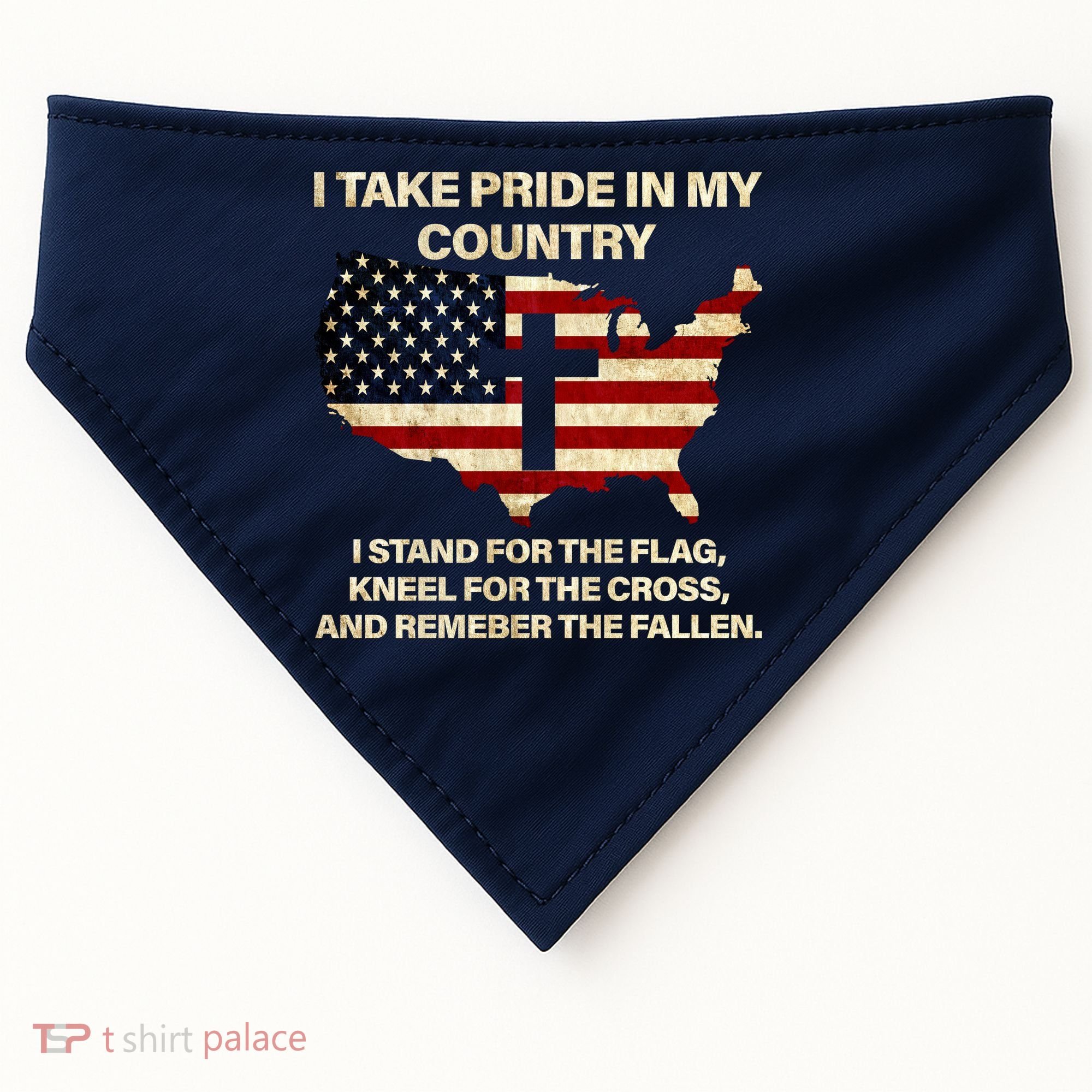 Take Pride In My Country USA-Made Doggie Bandana