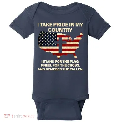 Take Pride In My Country Baby Bodysuit