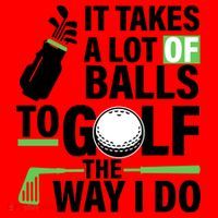 Takes A Lot Of Balls To Golf The Way I Do Santa Hat thumb 1