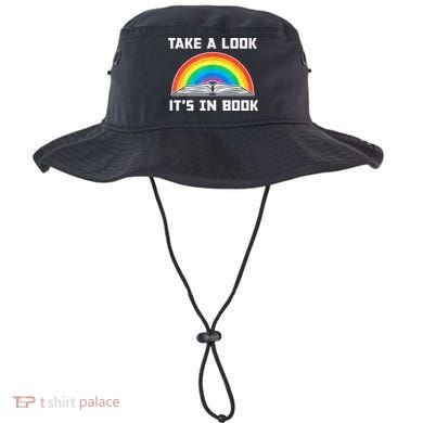 Take A Look It's In A Book Reading Vintage Retro Rainbow Bucket Hat