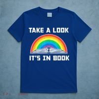 Take A Look It's In A Book Reading Vintage Retro Rainbow T-Shirt thumb 5