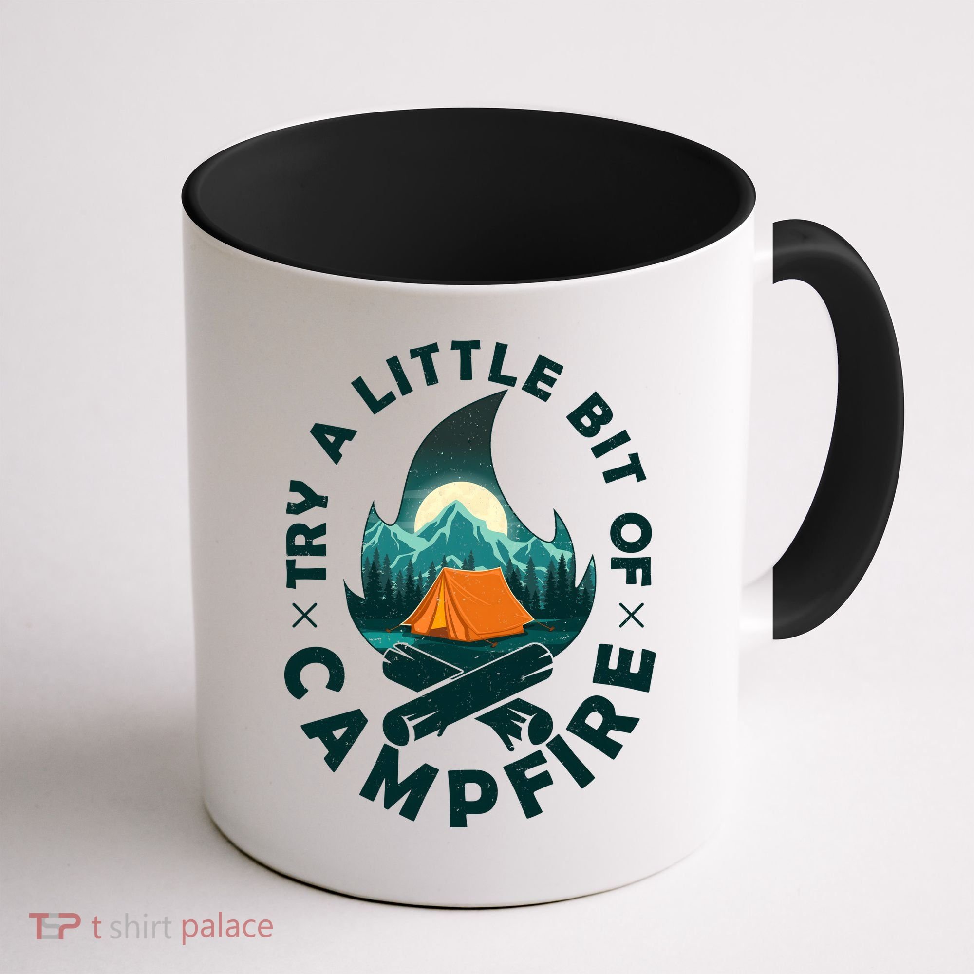 Try A Little Bit Of Campfire Camping Lover Coffee Mug