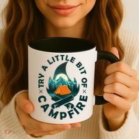 Try A Little Bit Of Campfire Camping Lover Coffee Mug thumb 3