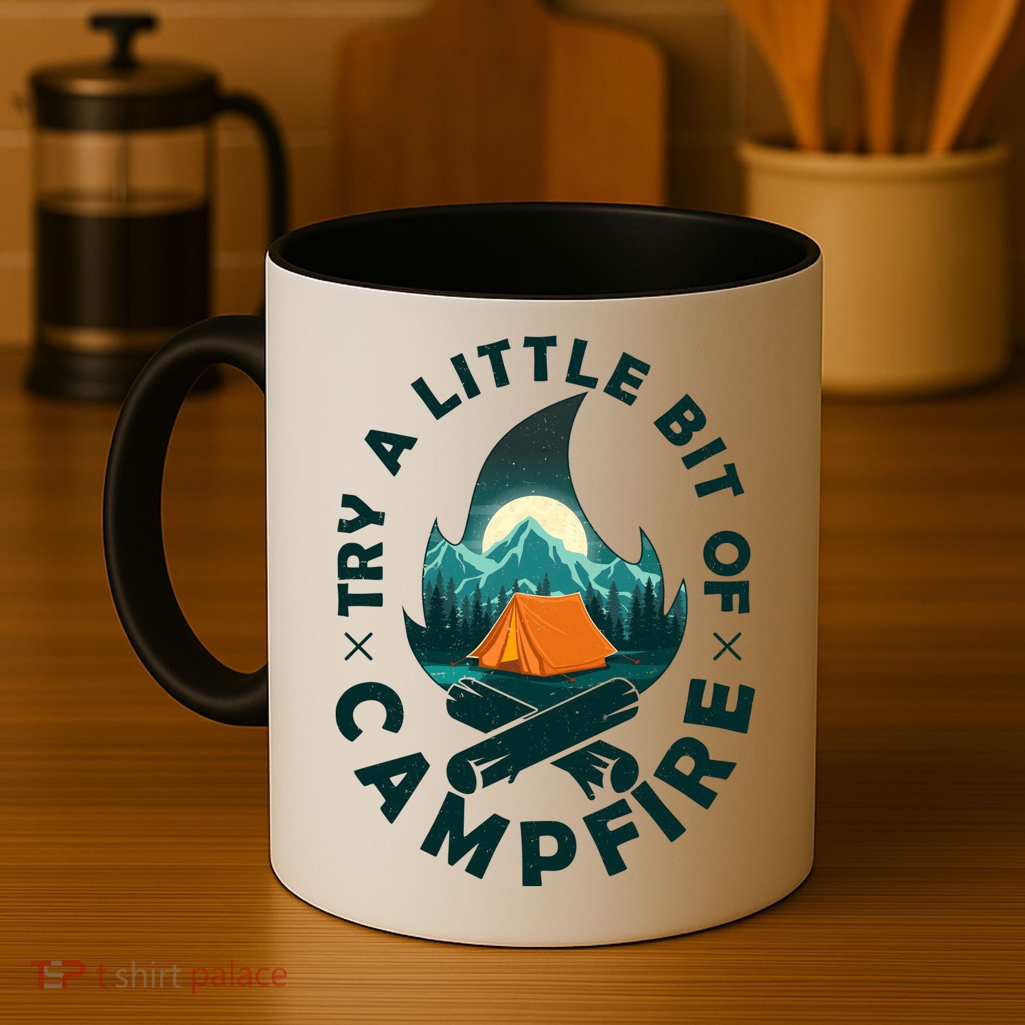 Try A Little Bit Of Campfire Camping Lover Coffee Mug