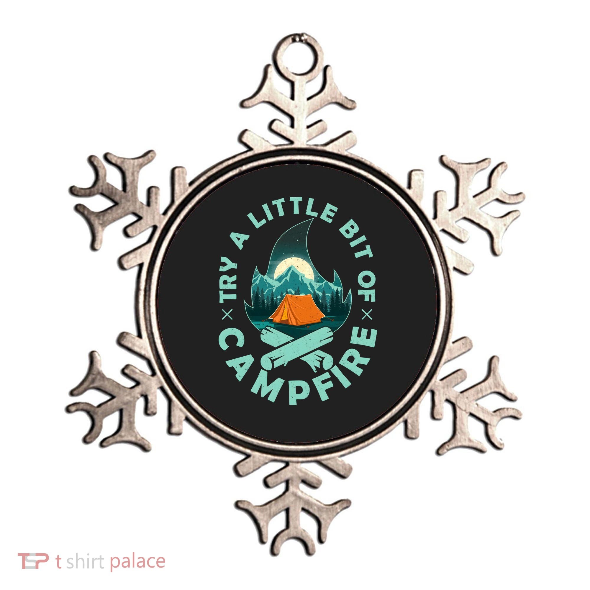 Try A Little Bit Of Campfire Camping Lover Ornament