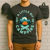 Try A Little Bit Of Campfire Camping Lover T-Shirt thumb 6