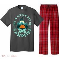 Try A Little Bit Of Campfire Camping Lover Pajama Set thumb 0