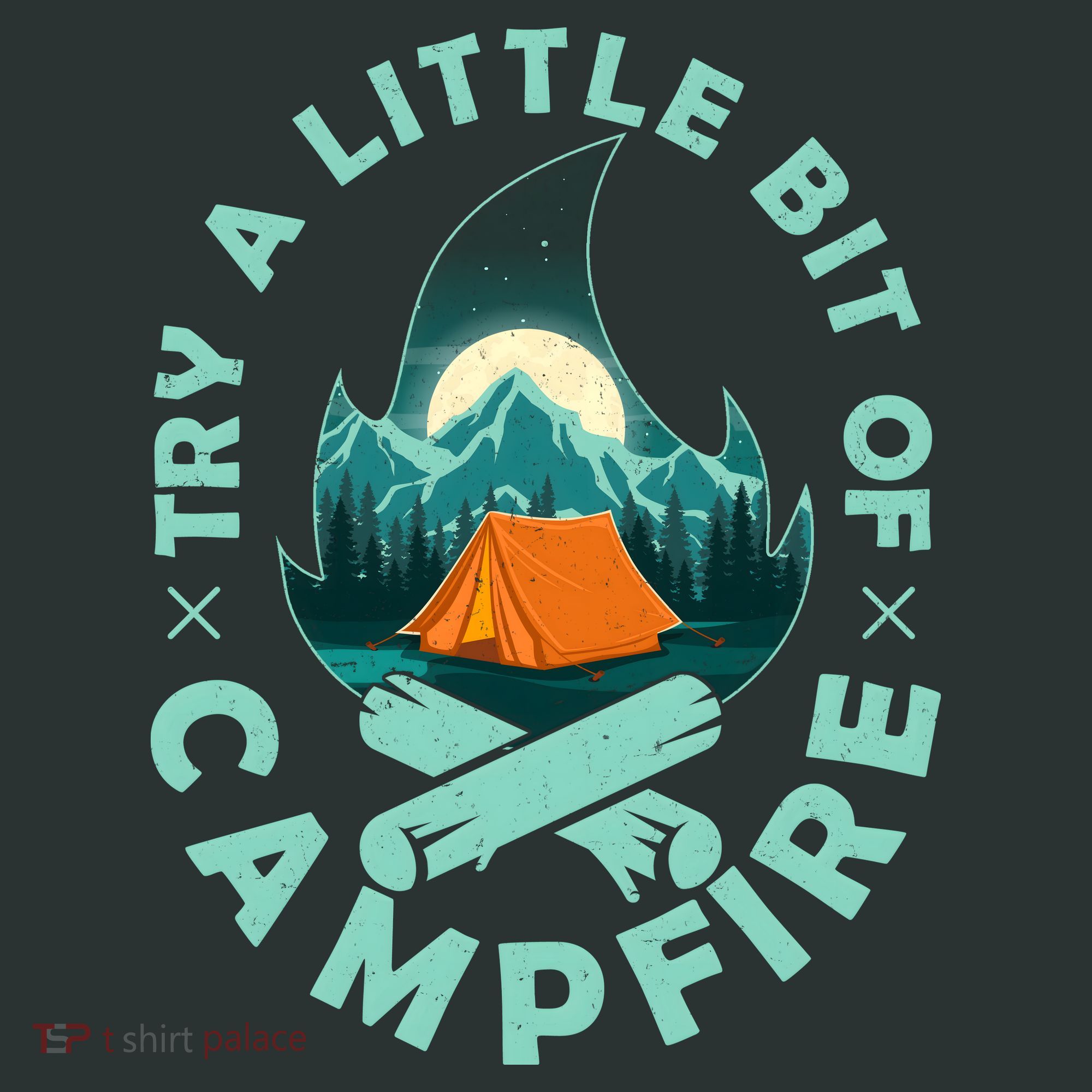 Try A Little Bit Of Campfire Camping Lover Tote Bag