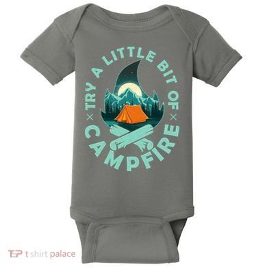 Try A Little Bit Of Campfire Camping Lover Baby Bodysuit