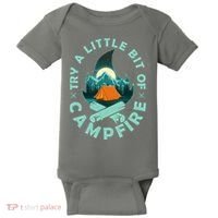 Try A Little Bit Of Campfire Camping Lover Baby Bodysuit thumb 0