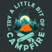 Try A Little Bit Of Campfire Camping Lover Tank Top thumb 6