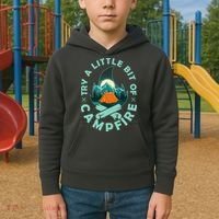 Try A Little Bit Of Campfire Camping Lover Kids Hoodie thumb 2