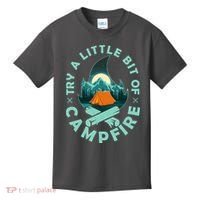 Try A Little Bit Of Campfire Camping Lover Kids T-Shirt thumb 0
