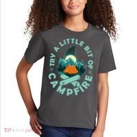 Try A Little Bit Of Campfire Camping Lover Kids T-Shirt thumb 2