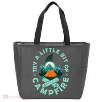 Try A Little Bit Of Campfire Camping Lover Tote Bag thumb 0