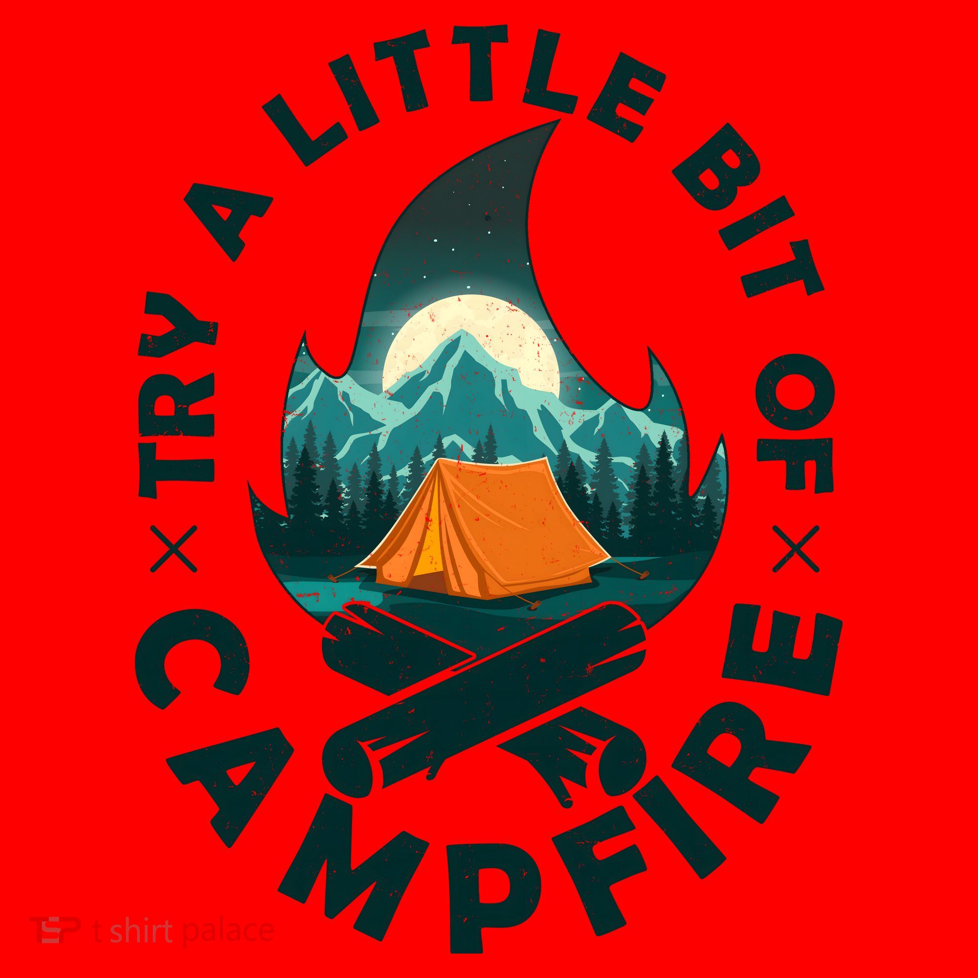 Try A Little Bit Of Campfire Camping Lover Santa Hat