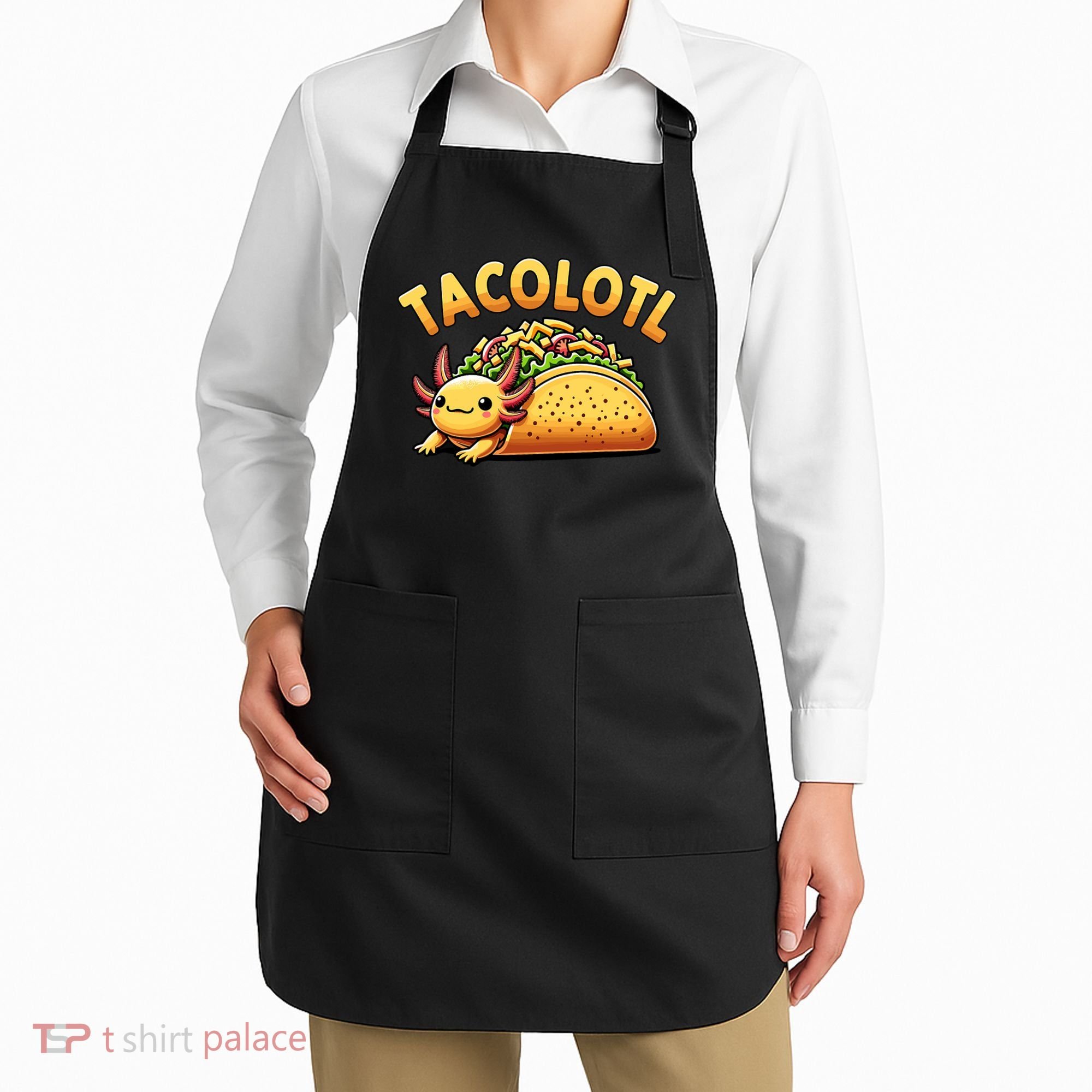 Taco Axolotl Lover Tacolotl Cute Mexican Axolotl Apron