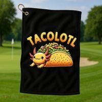 Taco Axolotl Lover Tacolotl Cute Mexican Axolotl Golf Towel thumb 1