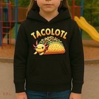 Taco Axolotl Lover Tacolotl Cute Mexican Axolotl Kids Hoodie thumb 3