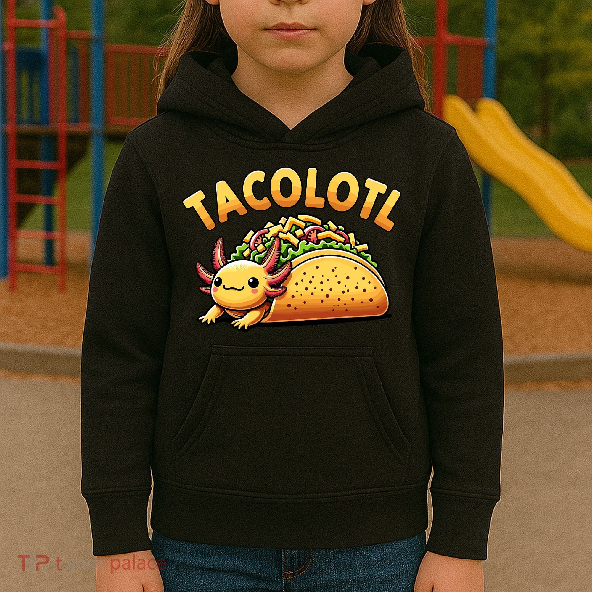 Taco Axolotl Lover Tacolotl Cute Mexican Axolotl Kids Hoodie