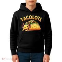 Taco Axolotl Lover Tacolotl Cute Mexican Axolotl Kids Hoodie thumb 4
