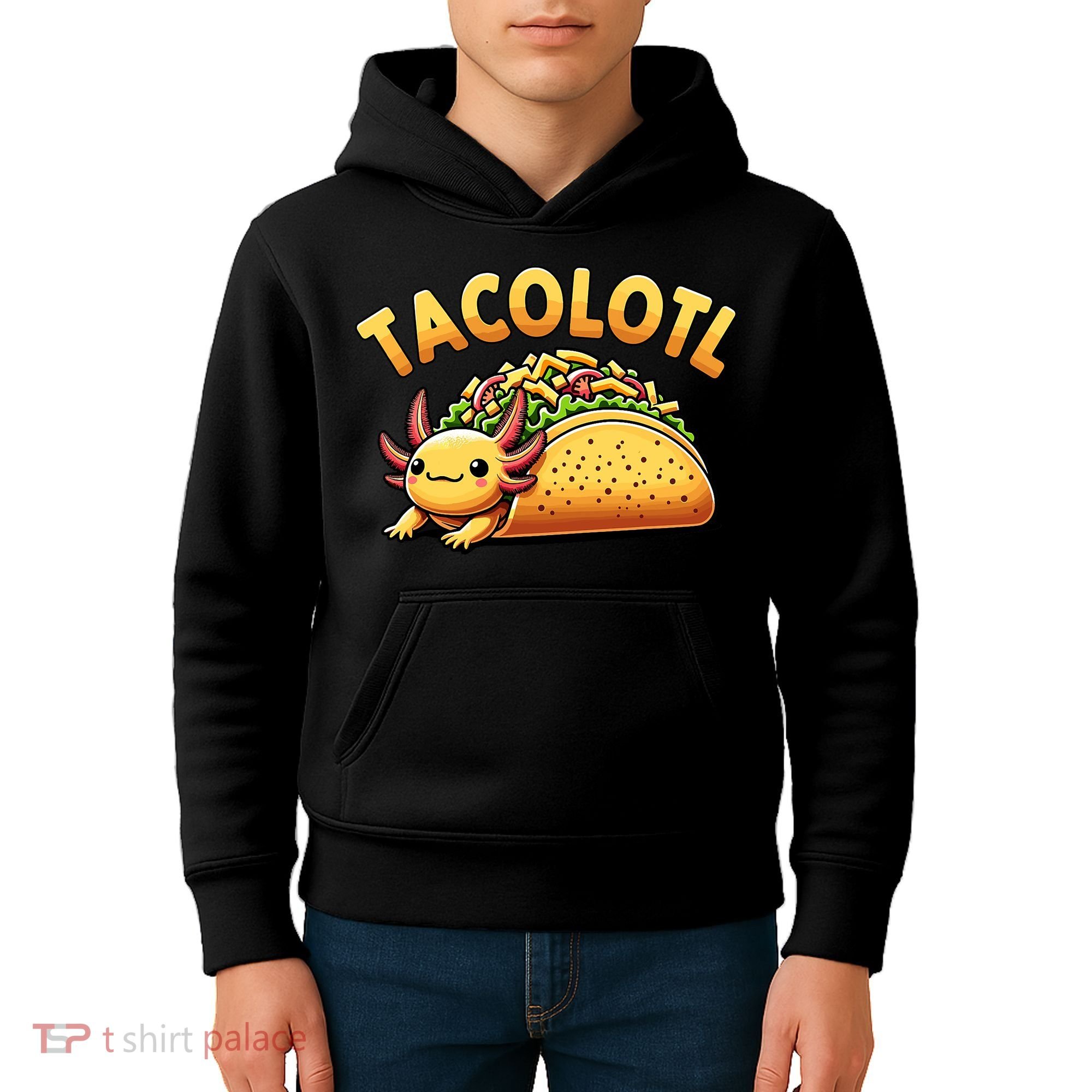Taco Axolotl Lover Tacolotl Cute Mexican Axolotl Kids Hoodie