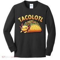 Taco Axolotl Lover Tacolotl Cute Mexican Axolotl Kids Long Sleeve Shirt thumb 0