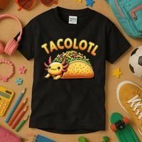 Taco Axolotl Lover Tacolotl Cute Mexican Axolotl Kids T-Shirt thumb 3