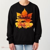 Thankful Autumn Leaves Thanksgiving Fall Women's Sweatshirt thumb 0