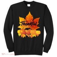 Thankful Autumn Leaves Thanksgiving Fall Sweatshirt thumb 0