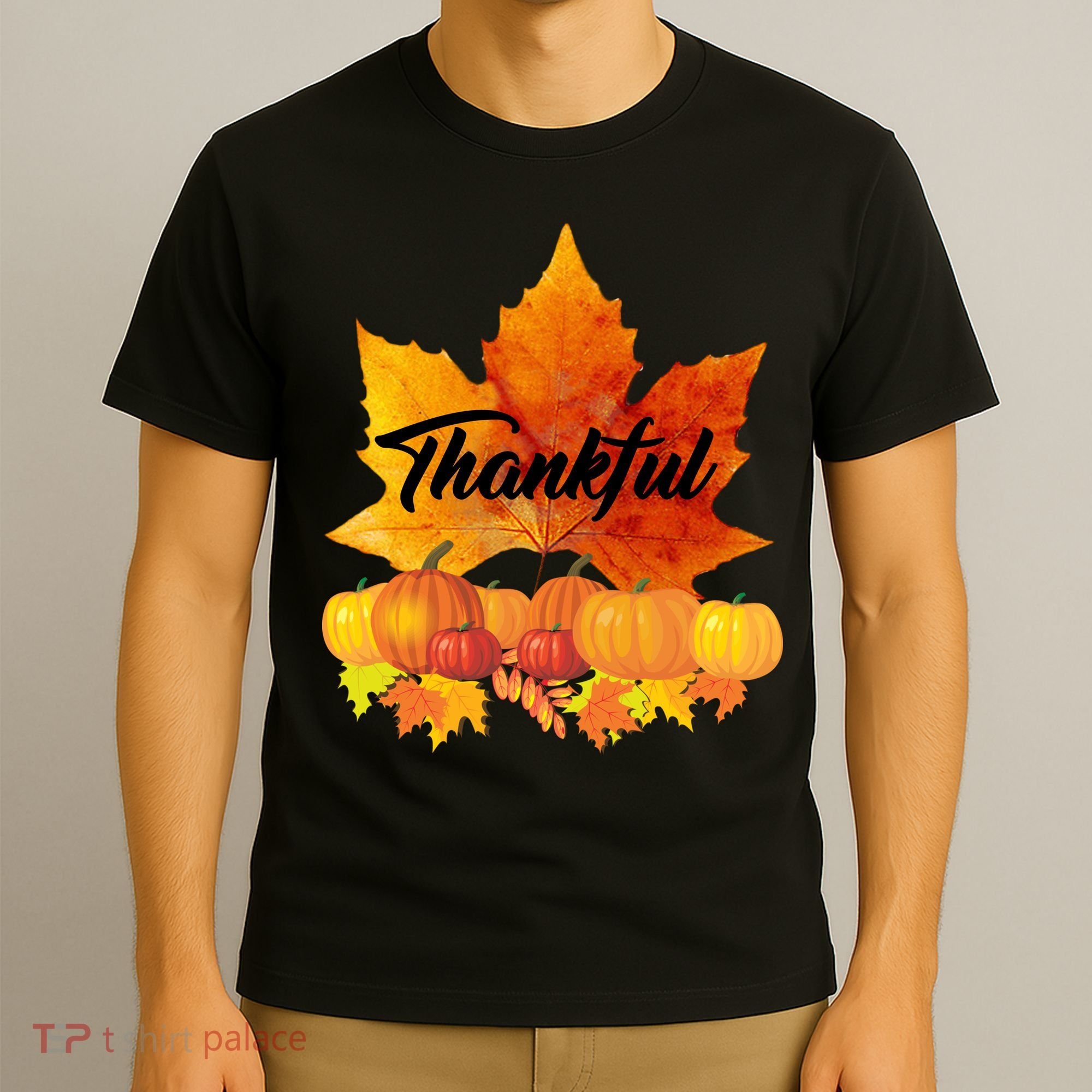 Thankful Autumn Leaves Thanksgiving Fall T-Shirt