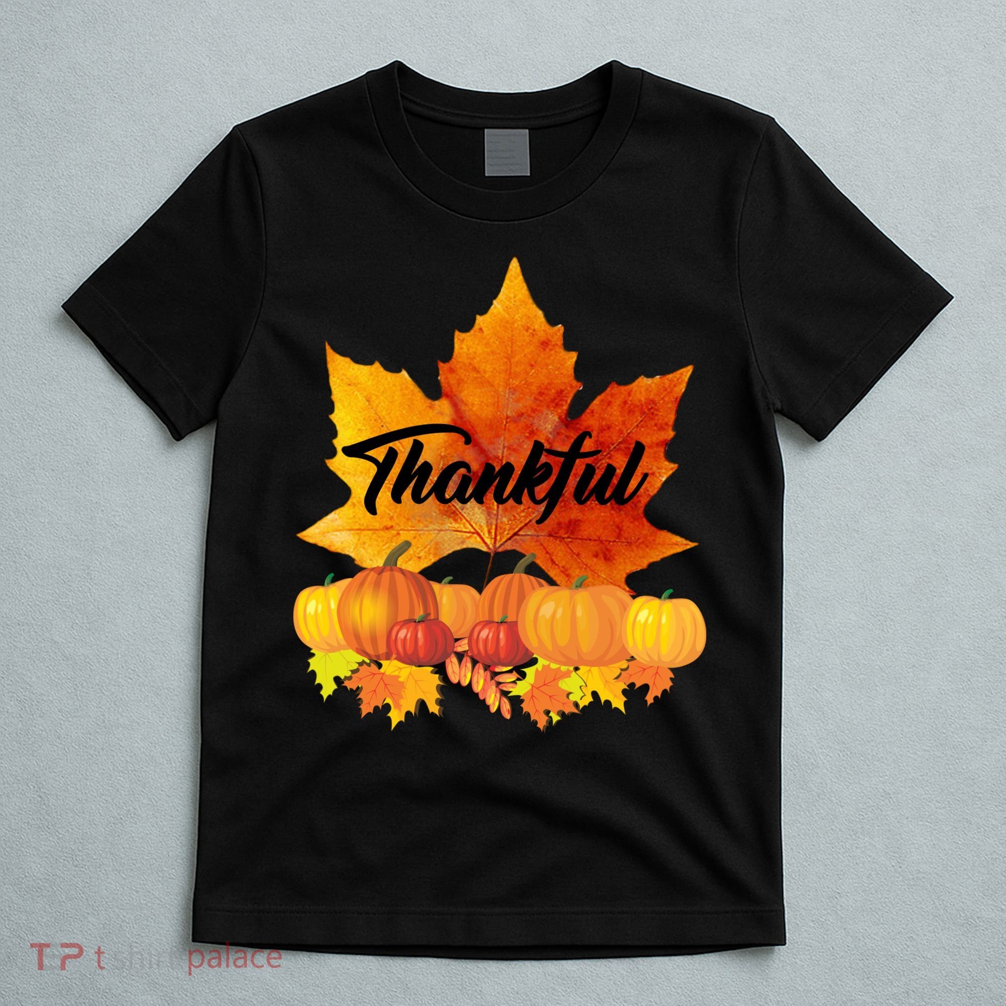Thankful Autumn Leaves Thanksgiving Fall T-Shirt