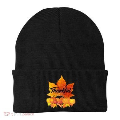 Thankful Autumn Leaves Thanksgiving Fall Beanie